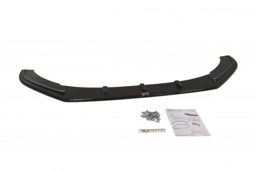 Maxton Design Street+ Spoilerlippe Front Ansatz V.1 passend für VW Polo GTI Mk5 Facelift schwarz Hochglanz