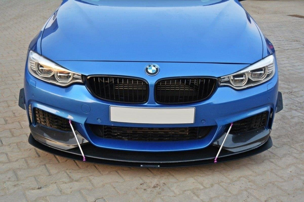 Maxton Design Racing Street+ Spoilerlippe Front Ansatz V.3 passend für BMW 4er Coupe / Gran Coupe / Cabrio M-Paket F32 / F36 / F33