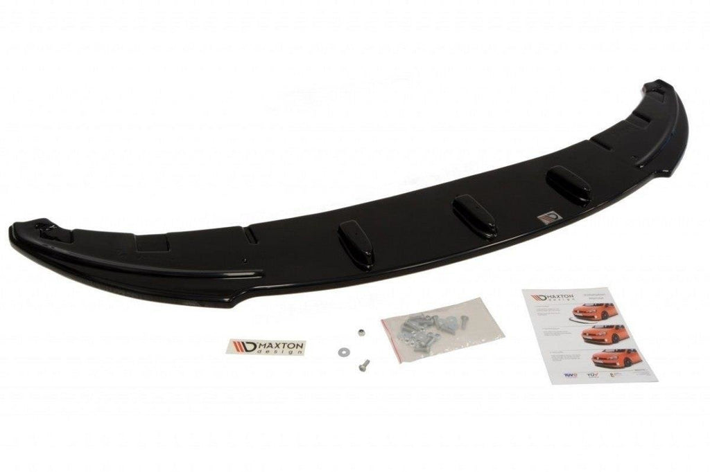 Maxton Design Street+ Spoilerlippe Front Ansatz passend für BMW 1er E81 / E87 Facelift schwarz Hochglanz