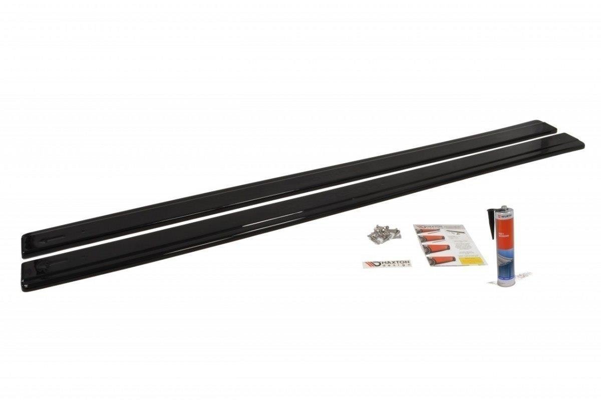 Maxton Design Street+ Seitenschweller Leisten passend für Mitsubishi Lancer Evo X schwarz Hochglanz