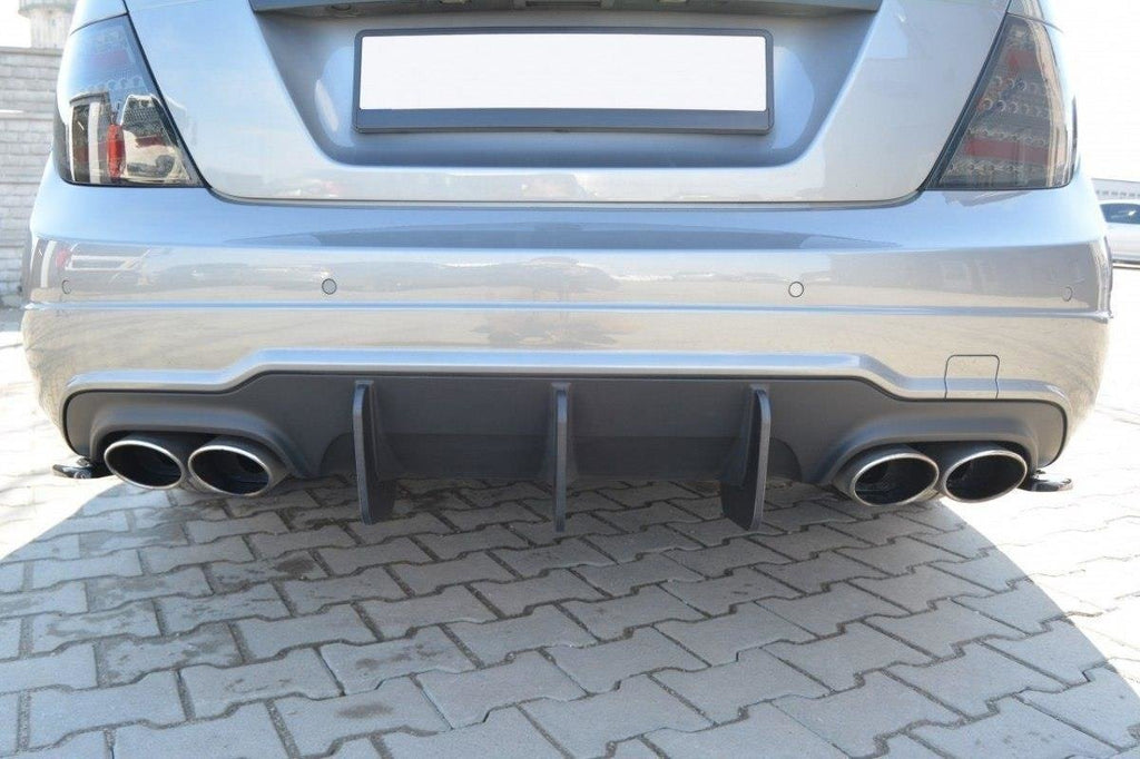 Maxton Design Diffusor Heck Ansatz passend für Heckschürze passend für v.2 Mercedes C W204 AMG-Line (FACELIFT)