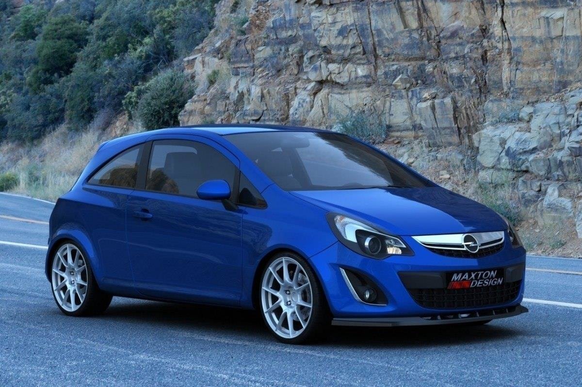 Maxton Design Street+ Spoilerlippe Front Ansatz passend für OPEL CORSA D Facelift schwarz Hochglanz