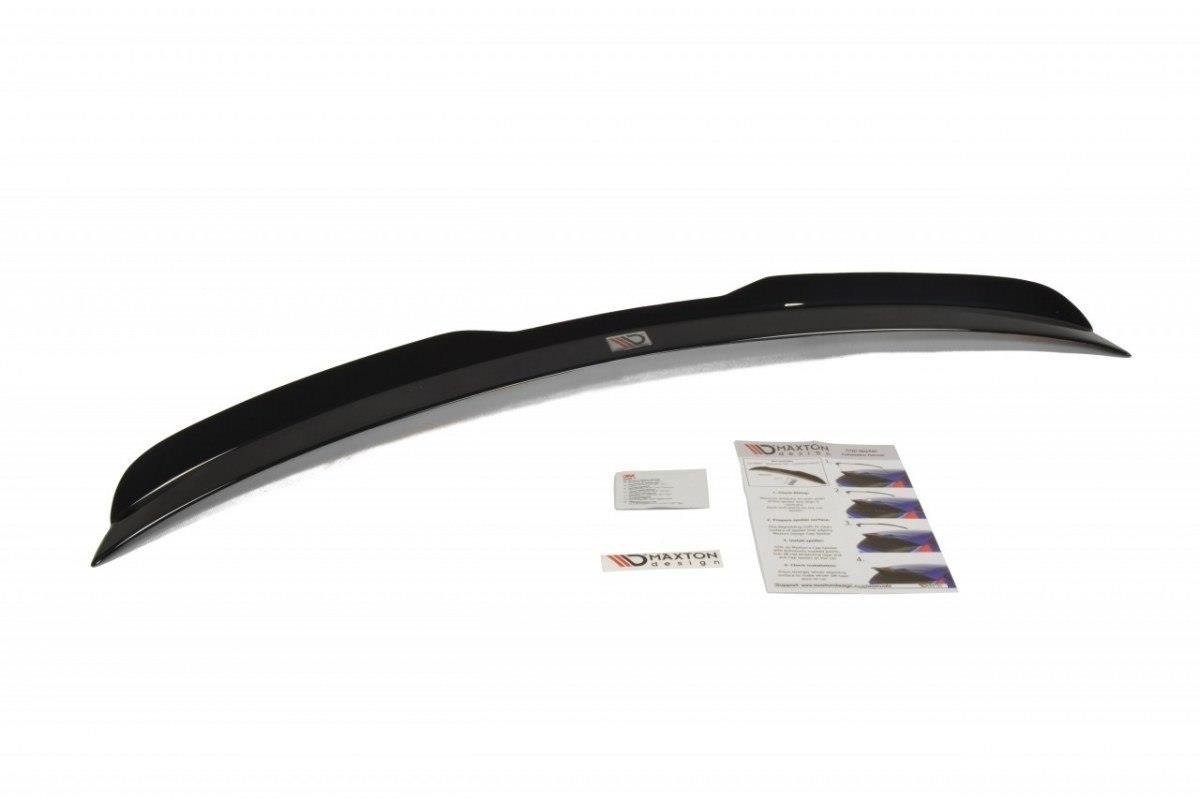 Maxton Design Spoiler CAP passend für MERCEDES C-KLASSE W204 Kombi Facelift schwarz Hochglanz
