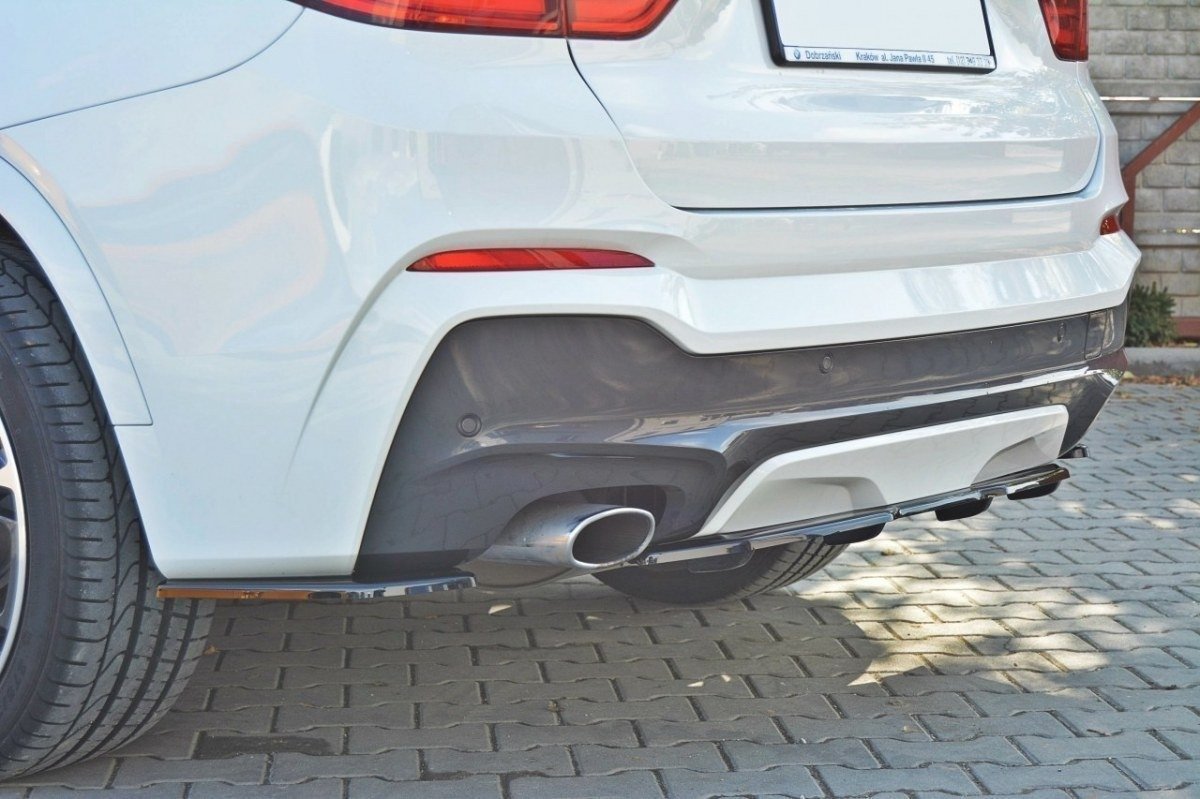 Maxton Design Mittlerer Diffusor Heck Ansatz für BMW X4 M Paket DTM LOOK Carbon Look