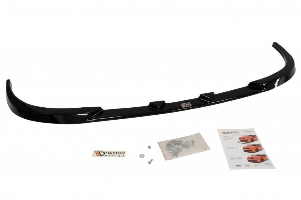 Maxton Design Street+ Spoilerlippe Front Ansatz passend für PEUGEOT 207 vor Facelift schwarz Hochglanz