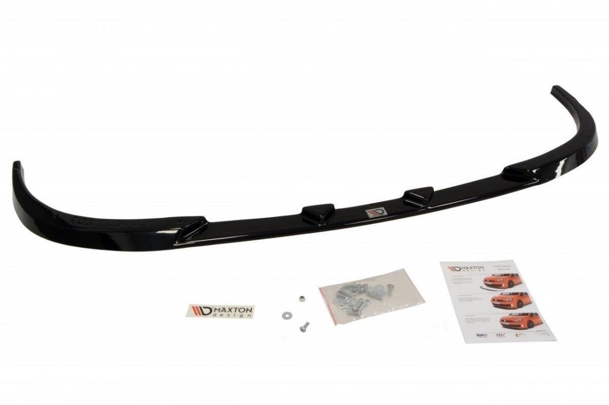 Maxton Design Street+ Spoilerlippe Front Ansatz passend für PEUGEOT 207 vor Facelift schwarz Hochglanz