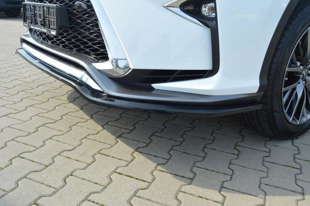 Maxton Design Street+ Spoilerlippe Front Ansatz V.1 passend für Lexus RX Mk4 F-Sport schwarz Hochglanz