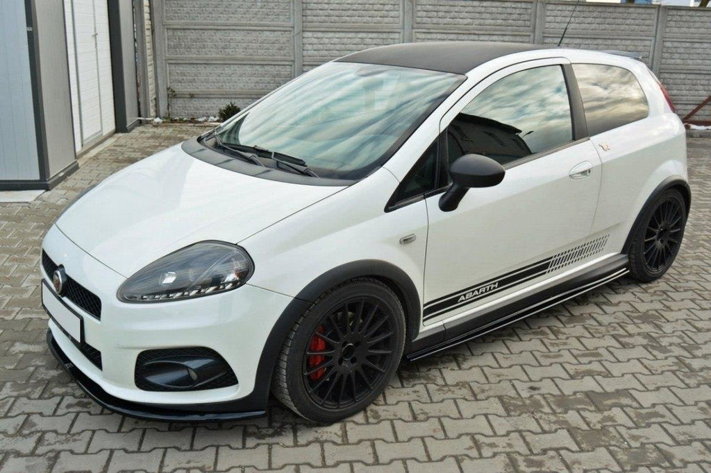 Maxton Design Street+ Seitenschweller Leisten passend für Fiat Grande Punto Abarth schwarz Hochglanz