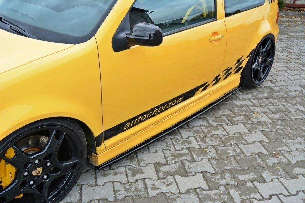 Maxton Design Street+ Seitenschweller Leisten passend für VW Golf R32 Mk4 schwarz Hochglanz