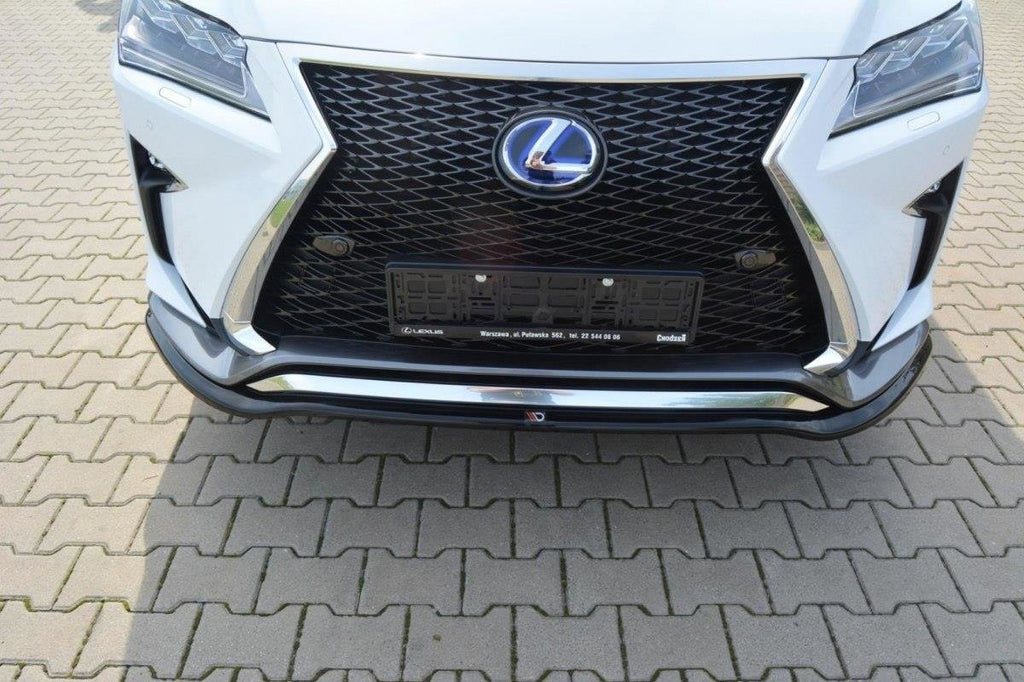 Maxton Design Street+ Spoilerlippe Front Ansatz V.1 passend für Lexus RX Mk4 F-Sport schwarz Hochglanz