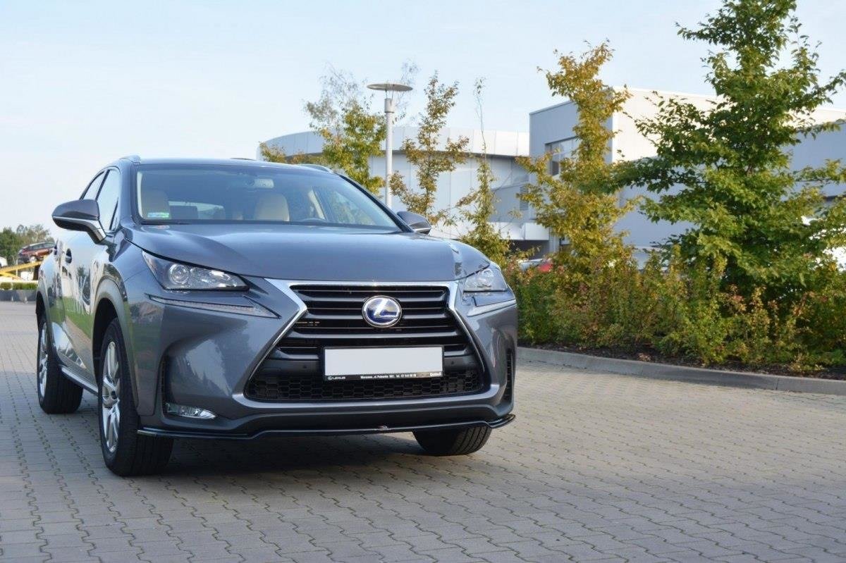 Maxton Design Street+ Spoilerlippe Front Ansatz V.1 passend für Lexus NX Mk1 schwarz Hochglanz