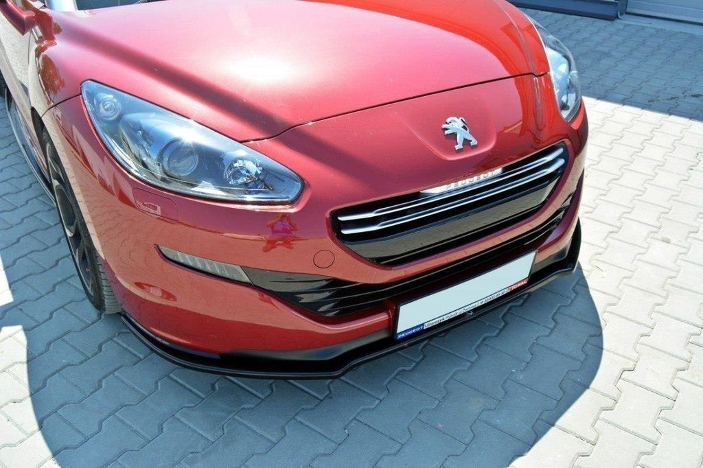 Maxton Design Street+ Spoilerlippe Front Ansatz V.1 passend für Peugeot RCZ Mk1 Facelift schwarz Hochglanz
