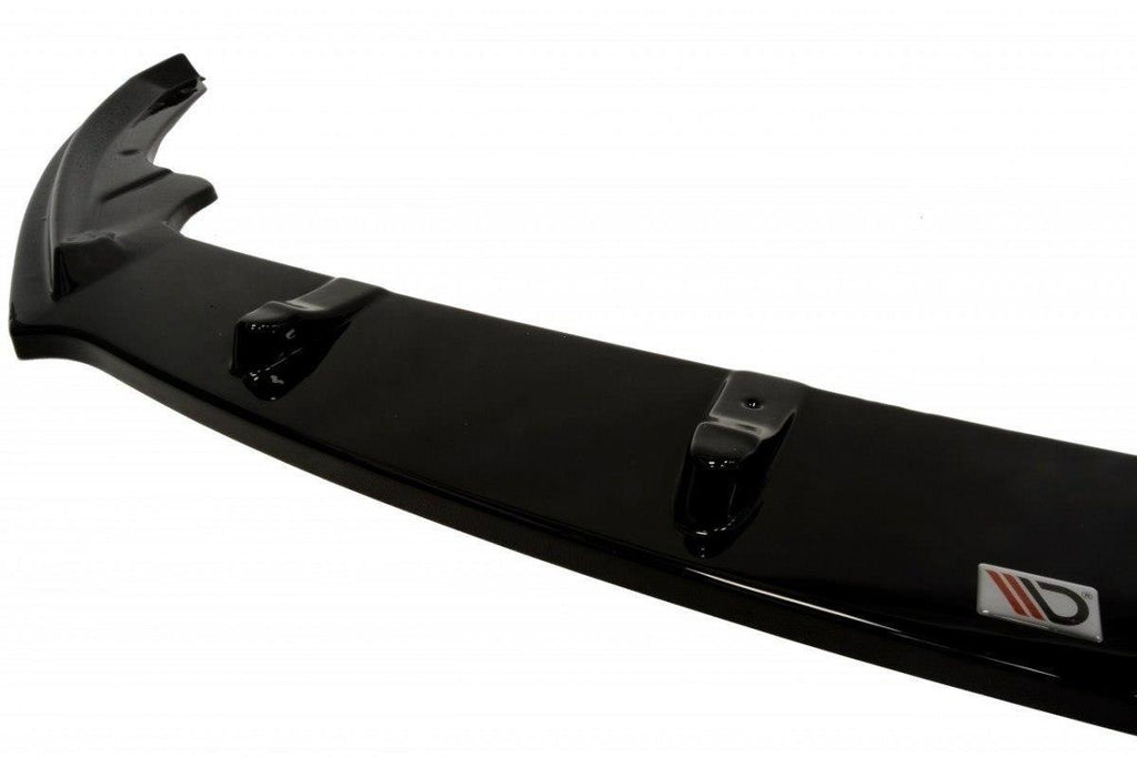 Maxton Design Street+ Spoilerlippe Front Ansatz V.1 passend für Skoda Rapid schwarz Hochglanz