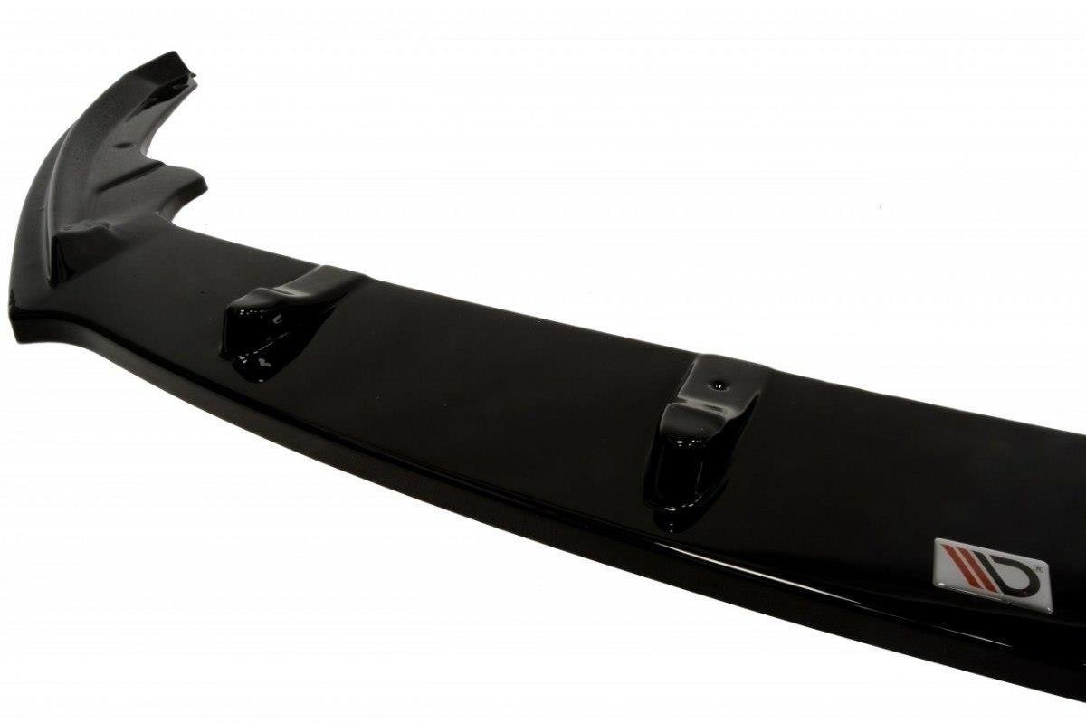 Maxton Design Street+ Spoilerlippe Front Ansatz V.1 passend für Skoda Rapid schwarz Hochglanz