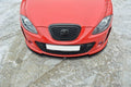 Maxton Design Street+ Spoilerlippe Front Ansatz passend für Seat Leon II MS Design schwarz Hochglanz