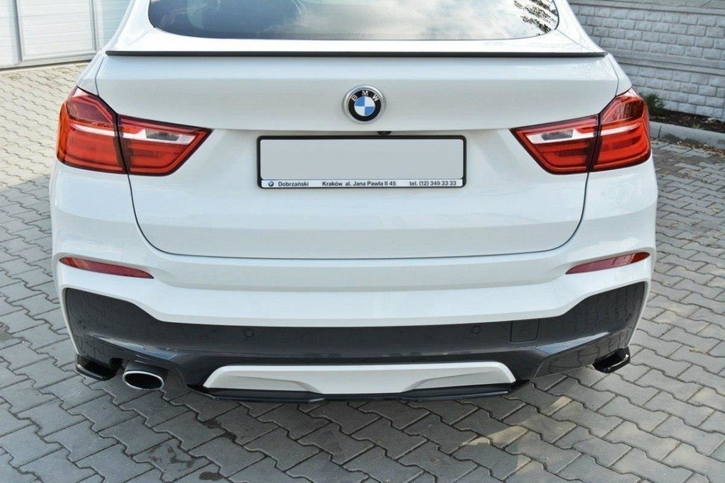 Maxton Design Mittlerer Diffusor Heck Ansatz für BMW X4 M Paket Carbon Look