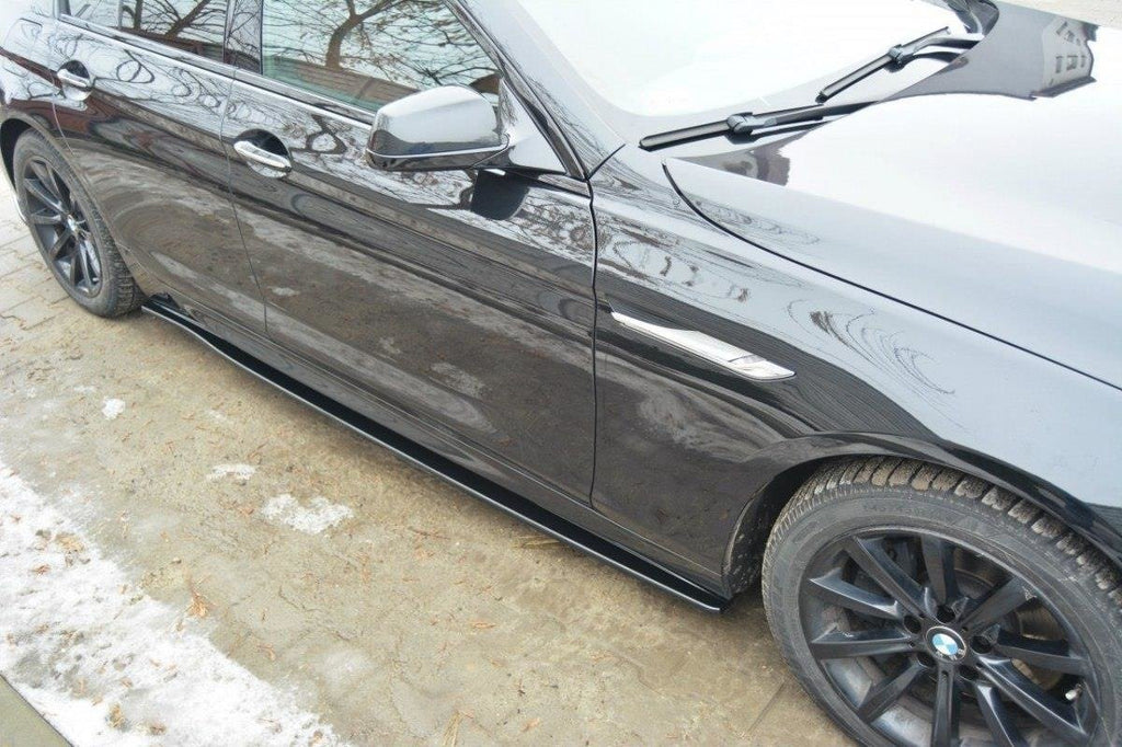 Maxton Design Seitenschweller Ansatz für BMW 6er Gran Coupé M Paket schwarz matt