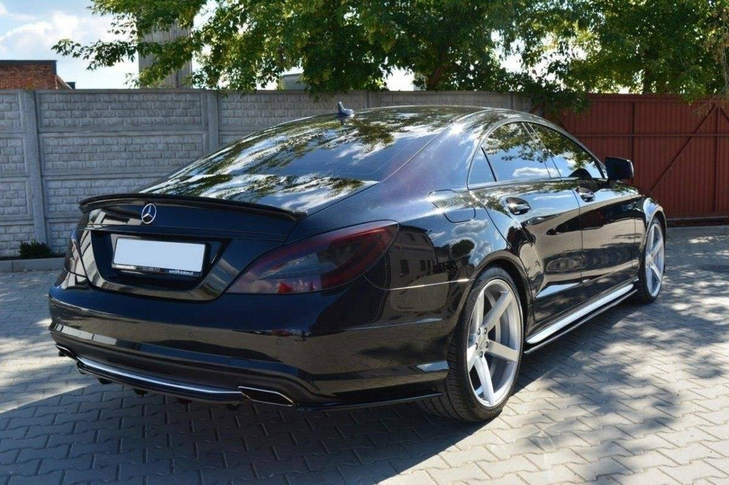 Maxton Design Spoiler CAP passend für Mercedes-Benz CLS AMG Line / 63 AMG C218 schwarz Hochglanz