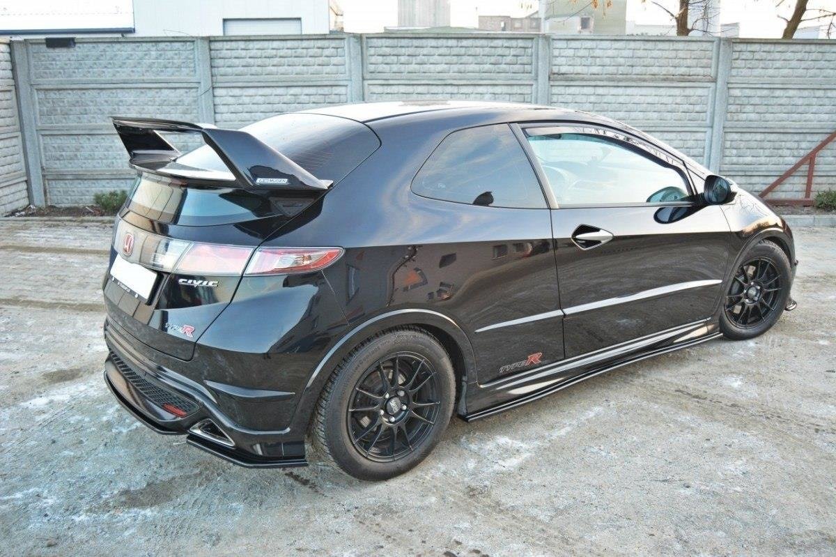 Maxton Design Street+ Seitenschweller Leisten passend für Honda Civic Type-S/R Mk8 schwarz Hochglanz