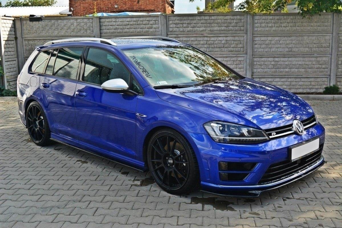 Maxton Design Street+ Seitenschweller Leisten passend für V.1 passend für VW Golf R / R-Line Mk7 schwarz Hochglanz