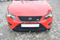 Maxton Design Street+ Spoilerlippe Front Ansatz passend für SEAT LEON III CUPRA / FR schwarz Hochglanz