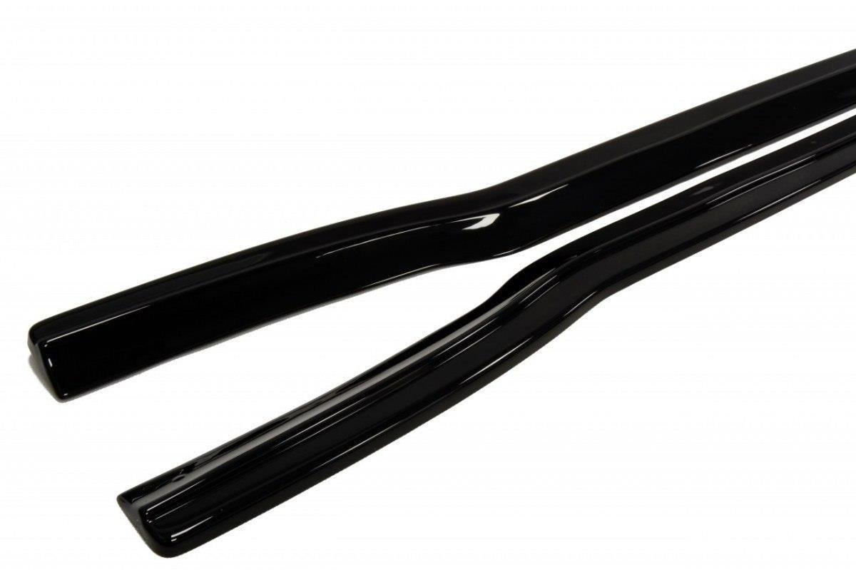 Maxton Design Seitenschweller Diffuser Ford Focus RS Mk2 schwarz Hochglanz für Ford Focus RS