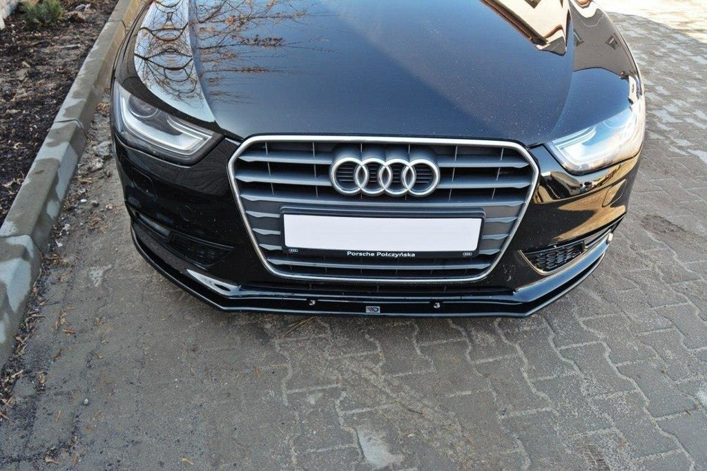 Maxton Design Front Diffuser V.1 Audi A4 B8 FL schwarz Hochglanz für Audi A4