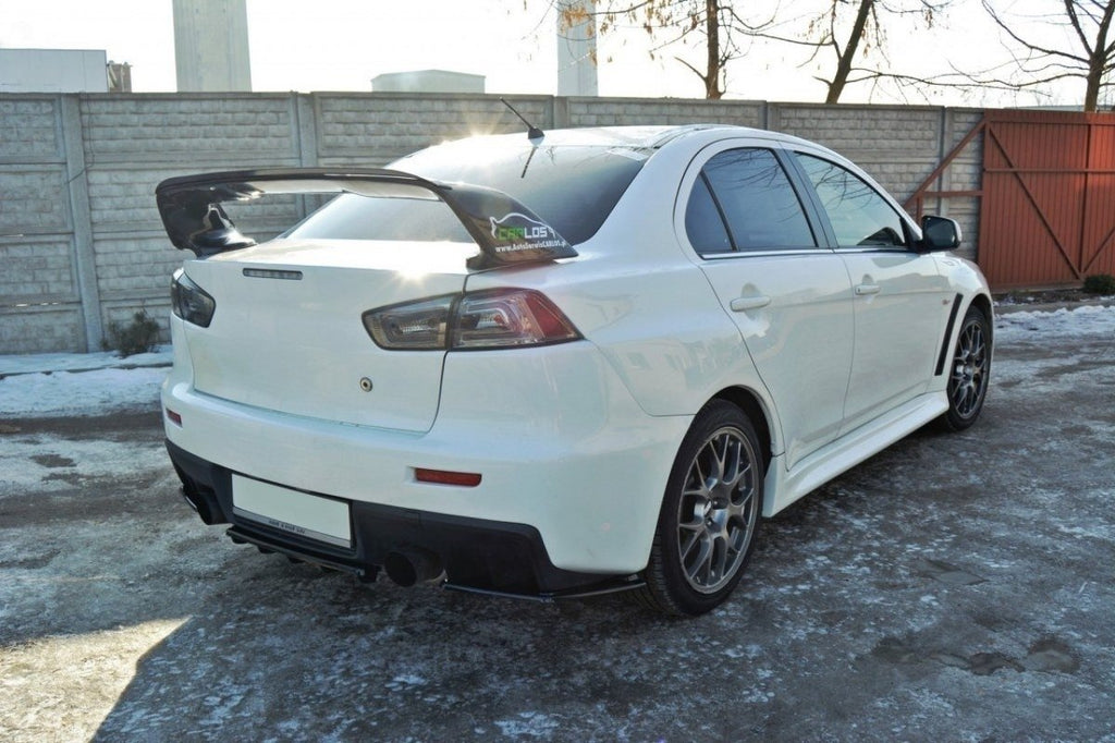 Maxton Design Mittlerer Diffusor Heck Ansatz für Mitsubishi Lancer Evo X im DTM LOOK schwarz matt