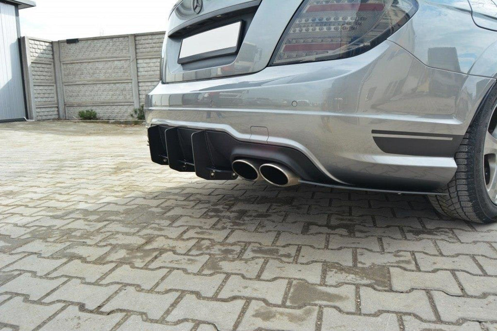 Maxton Design Mercedes-Benz C Limousine / Kombi AMG-Line W204 / S204 Diffusor Heck Ansatz passend für Heckschürze passend für & Heck Ansatz Flaps Diffusor passend für