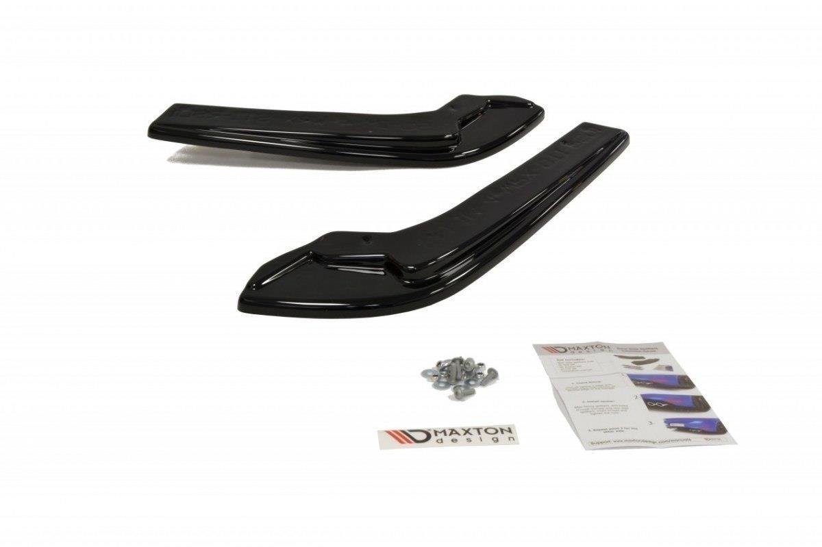 Maxton Design Heck Ansatz Flaps Diffusor V.1 passend für Subaru Impreza WRX STI Mk4 / Mk4 Facelift schwarz Hochglanz