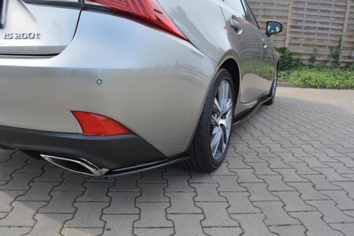 Maxton Design Heck Ansatz Flaps Diffusor passend für Lexus IS Mk3 Facelift T schwarz Hochglanz