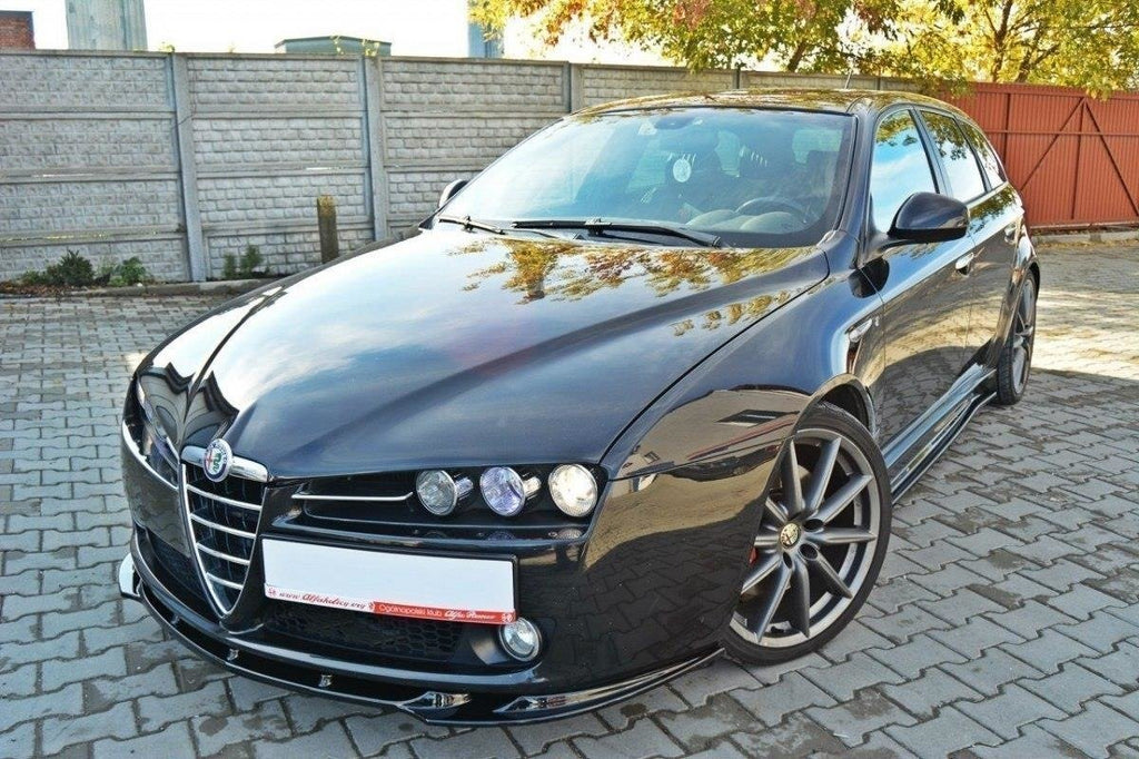 Maxton Design Street+ Spoilerlippe Front Ansatz passend für v.1 ALFA ROMEO 159 schwarz Hochglanz