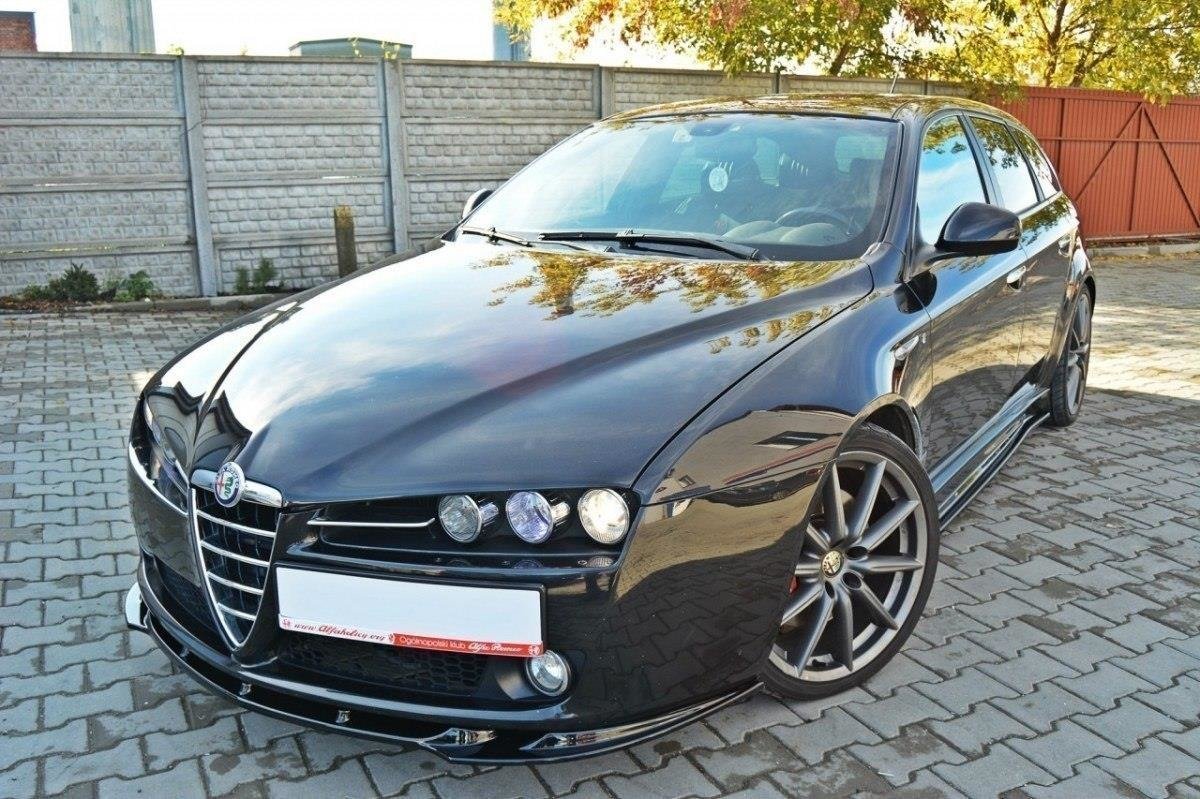 Maxton Design Street+ Spoilerlippe Front Ansatz passend für v.1 ALFA ROMEO 159 schwarz Hochglanz