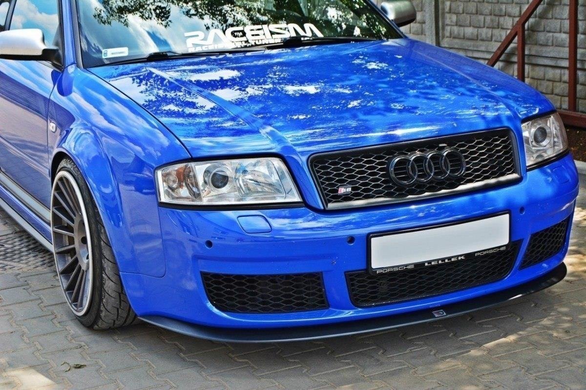 Maxton Design Street+ Spoilerlippe Front Ansatz passend für Audi RS6 C5 schwarz Hochglanz