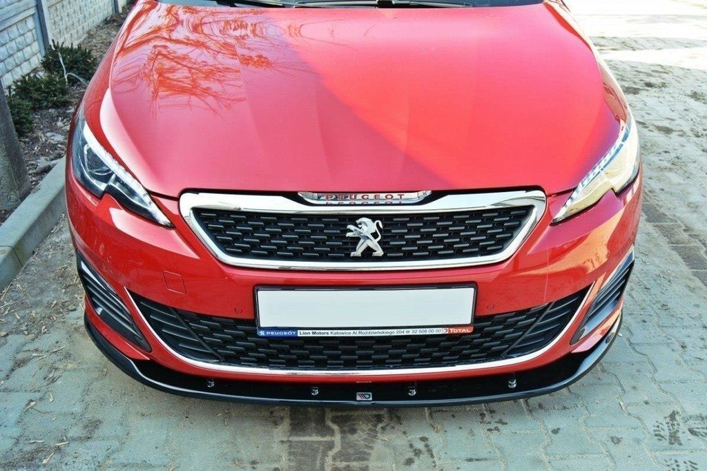 Maxton Design Street+ Spoilerlippe Front Ansatz passend für v.2 PEUGEOT 308 II GTI schwarz Hochglanz