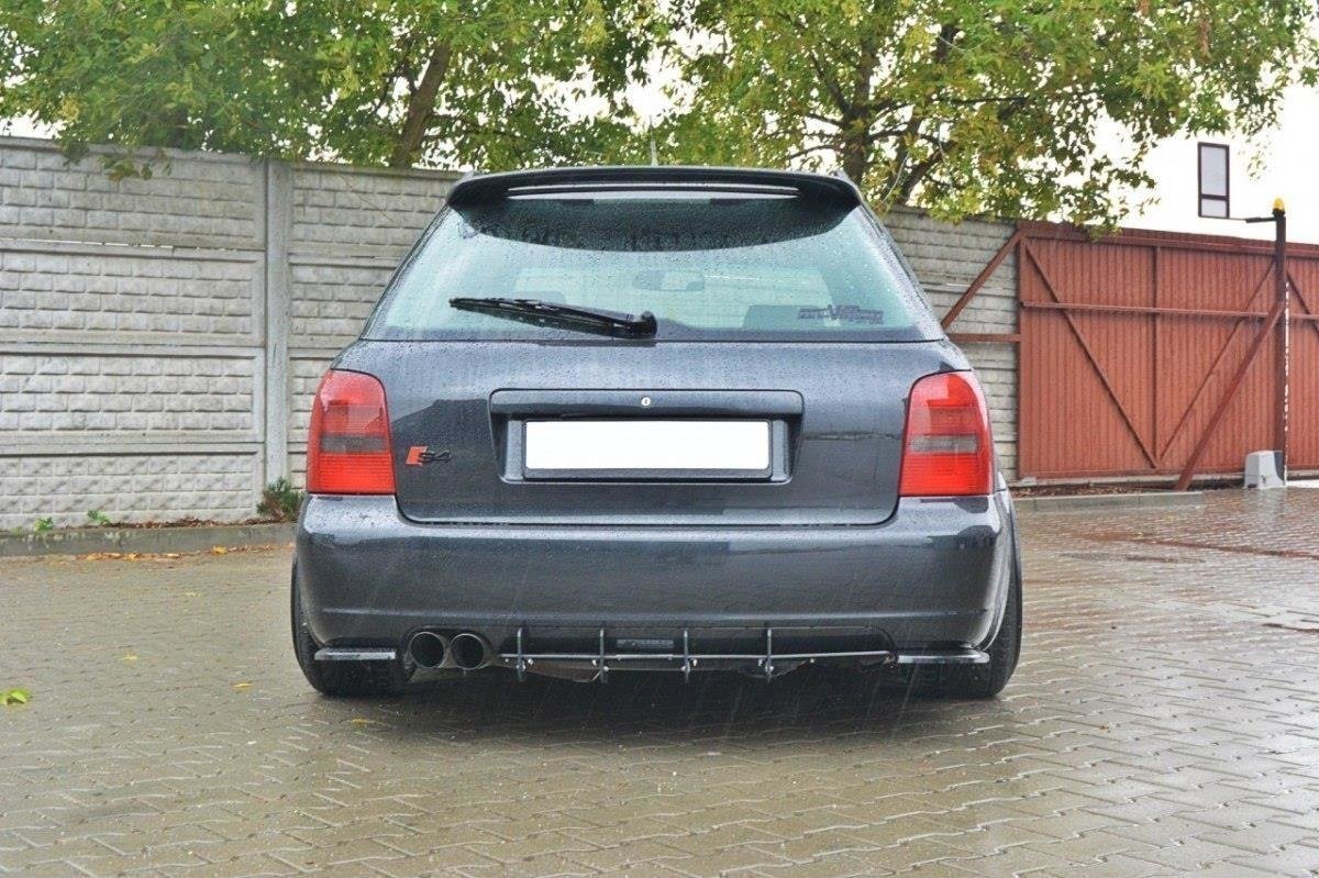 Maxton Design Diffusor Heck Ansatz passend für Heckschürze passend für AUDI S4 B5 Avant