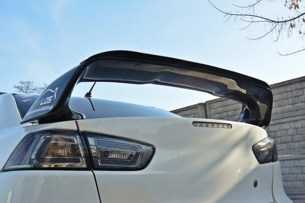 Maxton Design Spoiler CAP passend für Mitsubishi Lancer Evo X schwarz Hochglanz