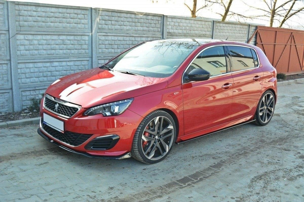 Maxton Design Street+ Seitenschweller Leisten passend für Peugeot 308 GTI Mk2 schwarz Hochglanz