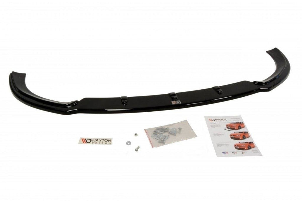 Maxton Design Street+ Spoilerlippe Front Ansatz V.2 passend für Ford Focus RS Mk2 schwarz Hochglanz