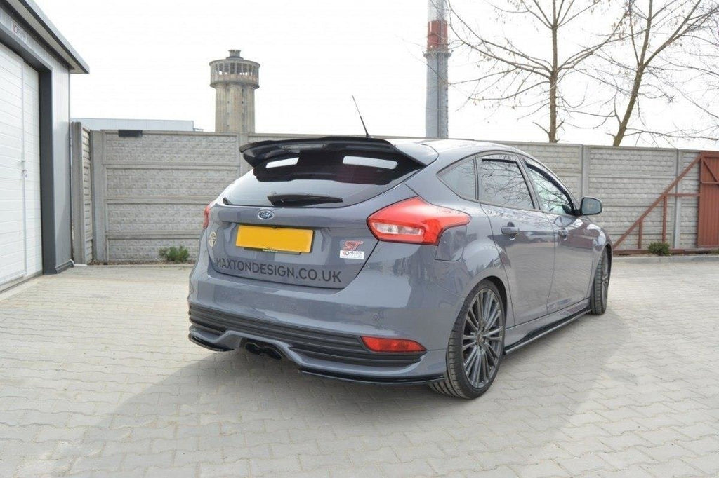 Maxton Design Heck Ansatz Flaps Diffusor für FORD FOCUS 3 ST Facelift schwarz matt