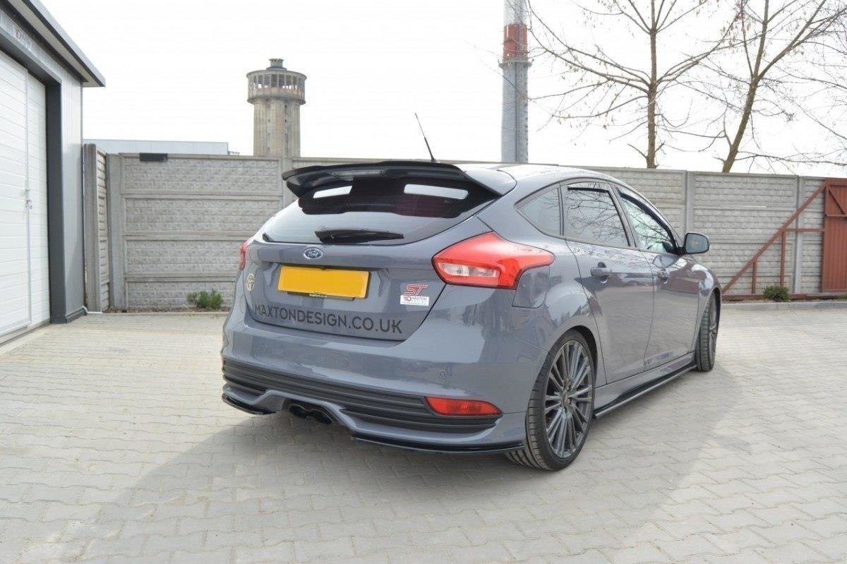 Maxton Design Heck Ansatz Flaps Diffusor für FORD FOCUS 3 ST Facelift schwarz matt