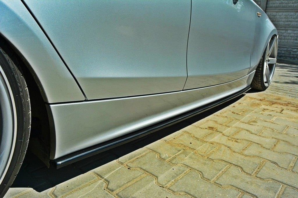 Maxton Design Street+ Seitenschweller Leisten passend für BMW 1er E87 schwarz Hochglanz
