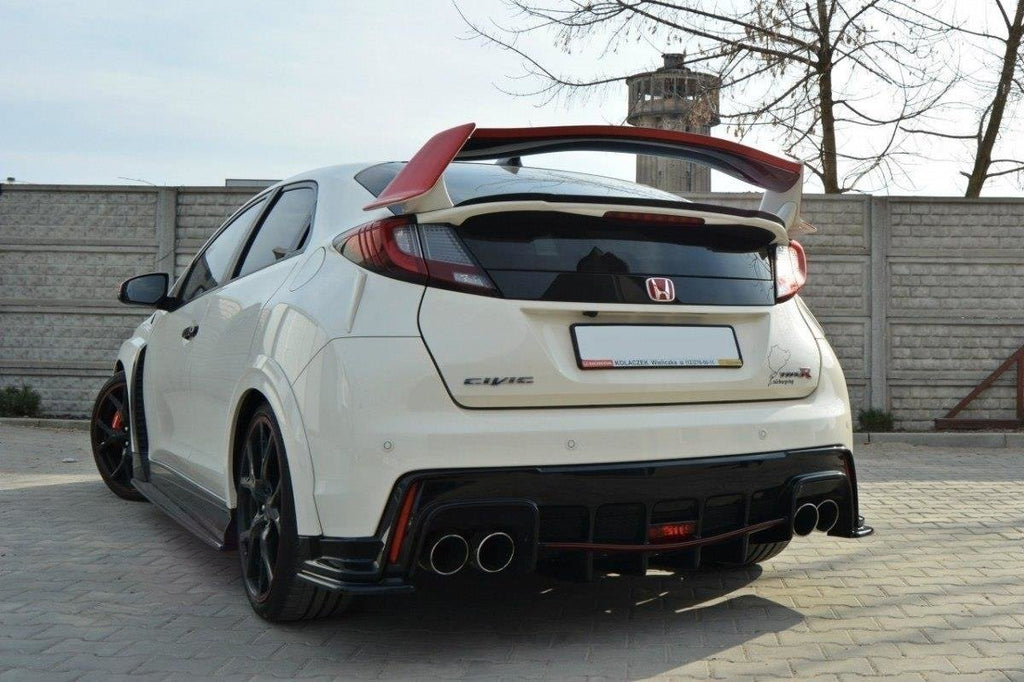 Maxton Design Spoiler CAP passend für n.2 HONDA CIVIC IX TYPE R schwarz Hochglanz