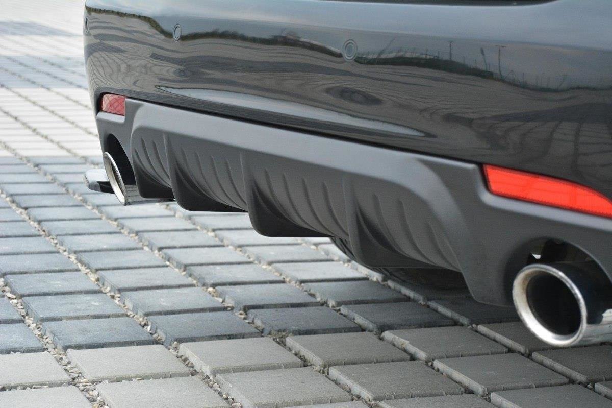 Maxton Design Diffusor Heck Ansatz passend für Saab 9-3 Aero Mk2 Facelift schwarz Hochglanz