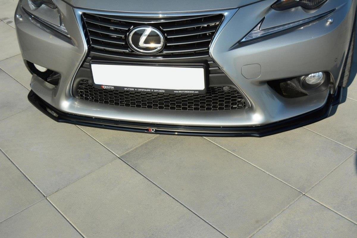 Maxton Design Street+ Spoilerlippe Front Ansatz V.1 passend für Lexus IS Mk3 schwarz Hochglanz