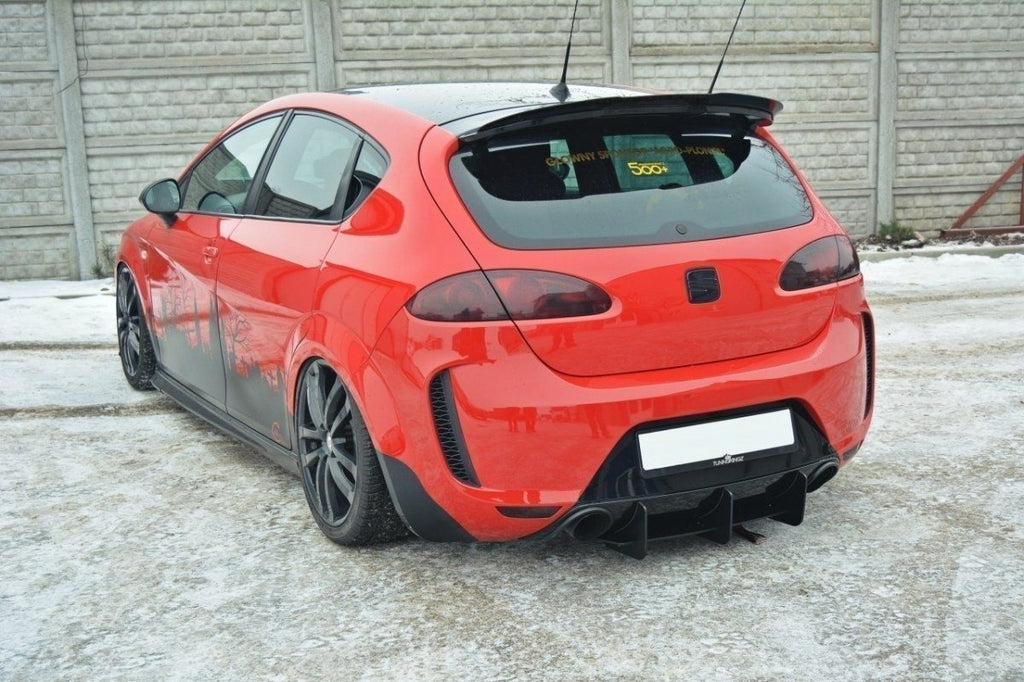 Maxton Design Diffusor Heck Ansatz passend für Heckschürze passend für SEAT LEON MK2 MS DESIGN