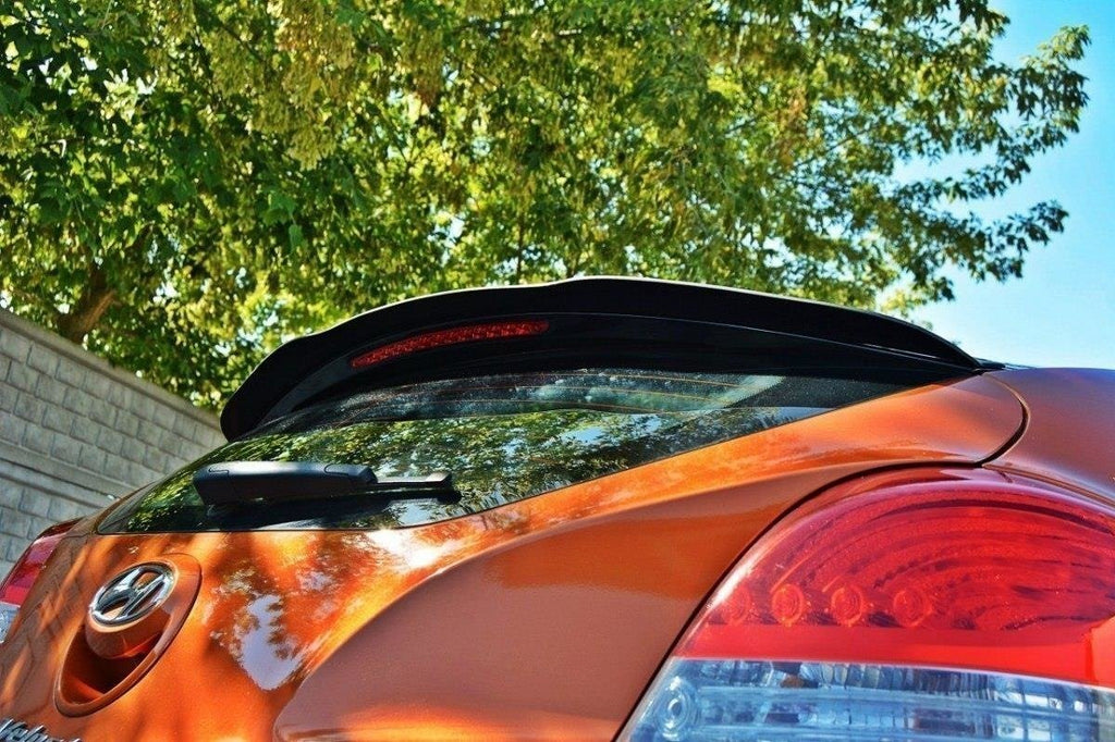 Maxton Design Spoiler CAP passend für Hyundai Veloster schwarz Hochglanz