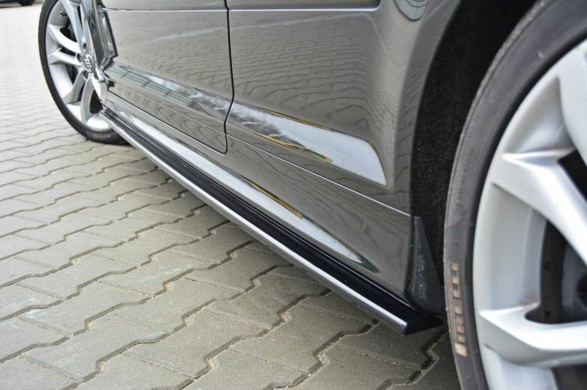 Maxton Design Street+ Seitenschweller Leisten passend für Audi S3 8P / S3 8P FL / RS3 8P schwarz Hochglanz