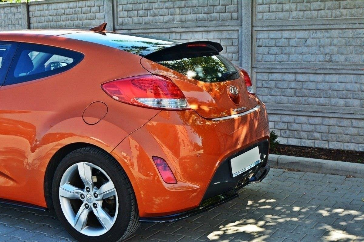 Maxton Design Spoiler CAP passend für Hyundai Veloster schwarz Hochglanz