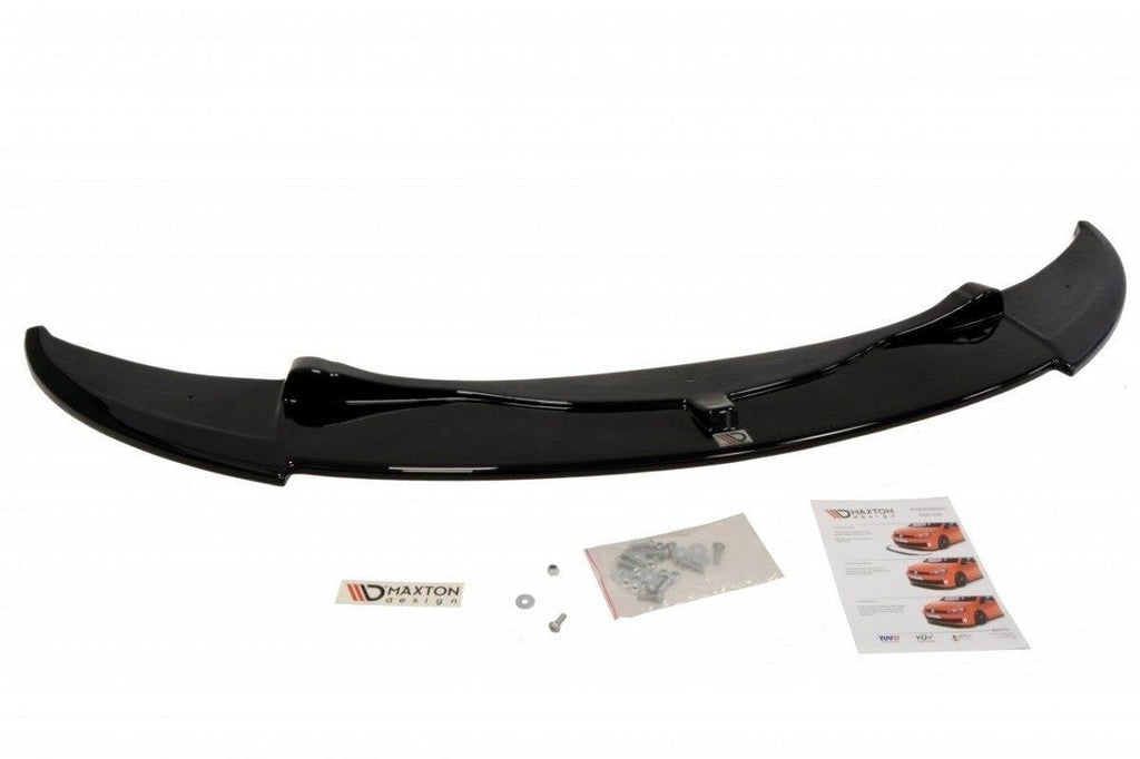 Maxton Design Street+ Spoilerlippe Front Ansatz passend für BMW M3 M Performance Coupe E92 / Cabrio E93 schwarz Hochglanz